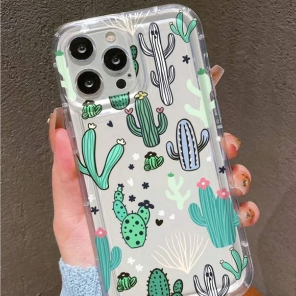 ⚠️Clearance🫧iPhone 12/Pro/Pro Max Cute Clear Cactus iPhone Case Brand New - Picture 4 of 4